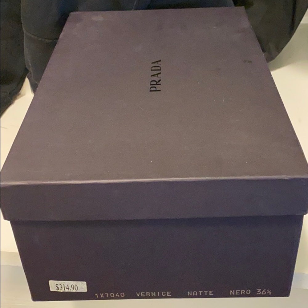 Prada black heel sandals 36 1/2